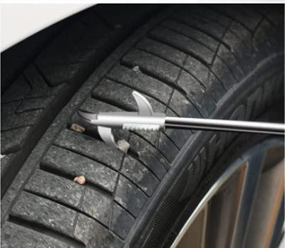 The stone hook lifting a stone out of a tyre tread